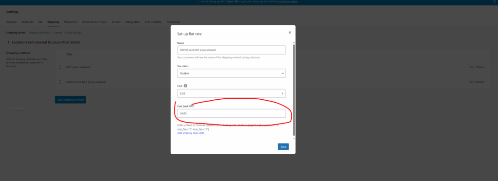 woocommerce shipping rounding